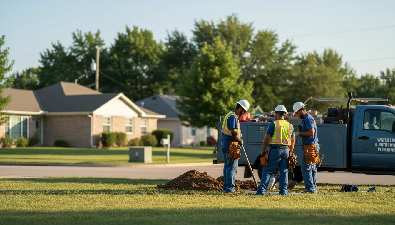Residential water line and bathroom plumbing service in Junedale, PA